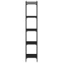 Librería de 5 estantes madera de ingeniería negro 40x30x154 cm