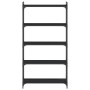 Librería de 5 estantes madera de ingeniería negro 80x30x154 cm