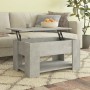 Mesa de centro madera de ingeniería gris hormigón 79x49x41 cm