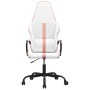 Silla gaming con masaje cuero sintético rosa y blanco