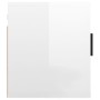 Mueble para TV de pared blanco brillante 40x34,5x40 cm