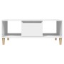 Mesa de centro madera contrachapada blanco 90x50x36,5 cm