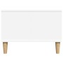 Mesa de centro madera contrachapada blanco 90x50x36,5 cm