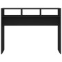 Mesa consola madera contrachapada negro 105x30x80 cm