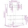 Mueble TV esquina 3 niveles para 32-70 pulgadas negro plateado