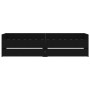 Estructura de cama individual sin colchón negro 75x190 cm