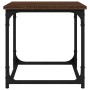 Mesa auxiliar de madera contrachapada marrón roble 40x40x40 cm