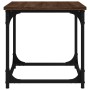 Mesa auxiliar de madera contrachapada marrón roble 40x40x40 cm