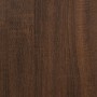 Mesa auxiliar de madera contrachapada marrón roble 40x40x40 cm