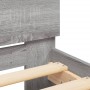 Estructura de cama con cabecero gris Sonoma 140x200 cm