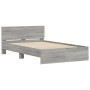 Estructura de cama con cabecero gris Sonoma 120x200 cm
