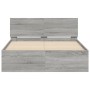 Estructura de cama con cabecero gris Sonoma 120x200 cm