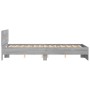 Estructura de cama con cabecero gris Sonoma 120x200 cm
