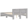 Estructura de cama con cabecero gris Sonoma 120x200 cm
