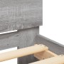 Estructura de cama con cabecero gris Sonoma 120x200 cm