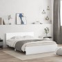 Estructura de cama sin colchón blanco 140x190 cm