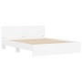 Estructura de cama sin colchón blanco 140x190 cm