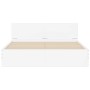 Estructura de cama sin colchón blanco 140x190 cm