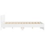 Estructura de cama sin colchón blanco 140x190 cm
