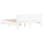 Estructura de cama sin colchón blanco 140x190 cm