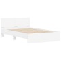 Estructura de cama con cabecero blanca 135x190 cm