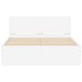 Estructura de cama con cabecero blanca 135x190 cm