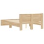 Estructura de cama con cabecero roble Sonoma 135x190 cm