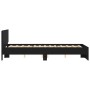 Estructura de cama con cabecero negro 120x190 cm