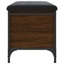 Banco con almacenaje madera ingeniería roble marrón 62x42x45 cm