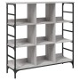 Aparador de madera de ingeniería gris Sonoma 102x32x103,5 cm