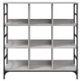 Aparador de madera de ingeniería gris Sonoma 102x32x103,5 cm