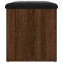 Banco con almacenaje madera ingeniería roble marrón 62x42x45 cm