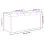 Banco con almacenaje madera ingeniería gris Sonoma 102x42x45 cm