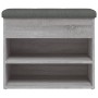 Banco zapatero madera de ingeniería gris Sonoma 62x32x50 cm