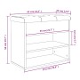 Banco zapatero madera de ingeniería gris Sonoma 62x32x50 cm