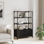 Librería de 3 estantes madera ingeniería negro 70x30x109,5 cm