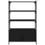 Librería de 3 estantes madera ingeniería negro 70x30x109,5 cm