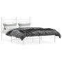 Estructura cama sin colchón con cabecero metal blanco 140x190cm