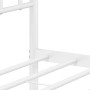 Estructura cama sin colchón con cabecero metal blanco 140x190cm