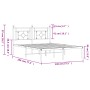 Estructura cama sin colchón con cabecero metal blanco 140x190cm