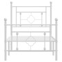 Estructura cama sin colchón con estribo metal blanco 80x200 cm