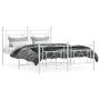 Estructura cama sin colchón con estribo metal blanco 140x200 cm
