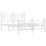 Estructura cama sin colchón con estribo metal blanco 140x200 cm