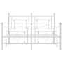Estructura cama sin colchón con estribo metal blanco 140x200 cm