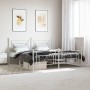 Estructura cama sin colchón con estribo metal blanco 183x213 cm