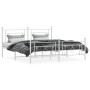 Estructura cama sin colchón con estribo metal blanco 183x213 cm