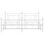 Estructura cama sin colchón con estribo metal blanco 183x213 cm