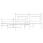 Estructura cama sin colchón con estribo metal blanco 183x213 cm