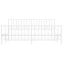 Estructura cama sin colchón con estribo metal blanco 183x213 cm
