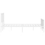Estructura cama sin colchón con estribo metal blanco 183x213 cm